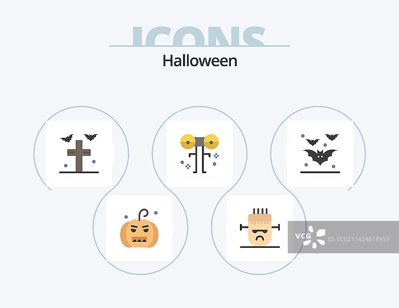 万圣节扁平图标包5图标设计蝙蝠图片素材