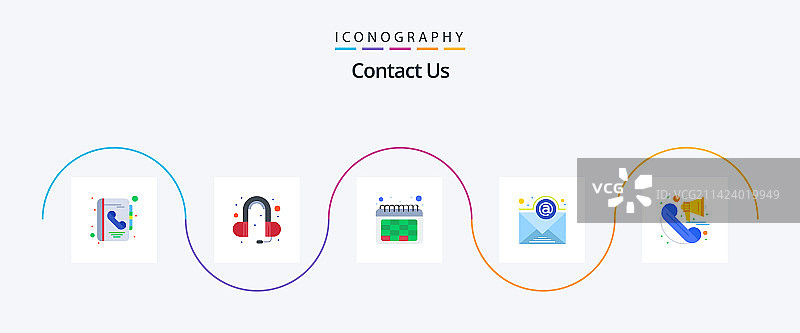 联系我们扁平5图标包图片素材