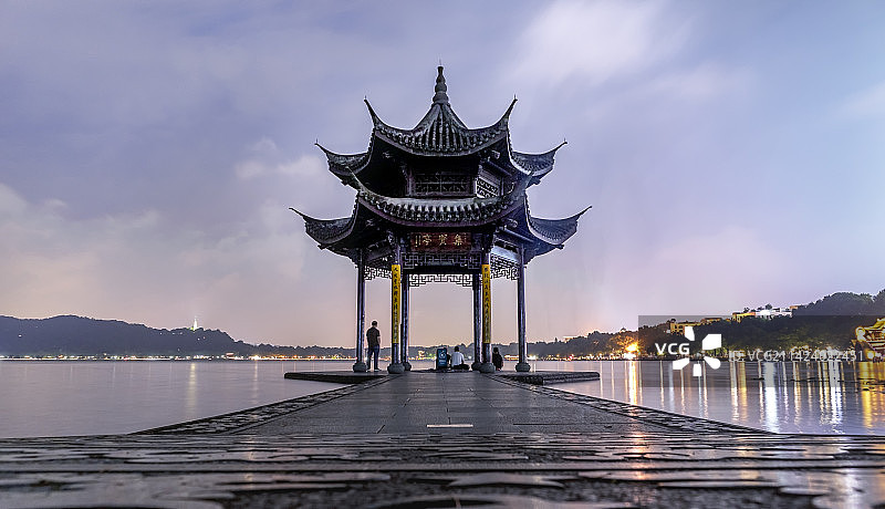 杭州西湖集贤亭图片素材