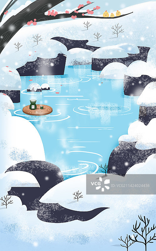 冬日温泉图片素材