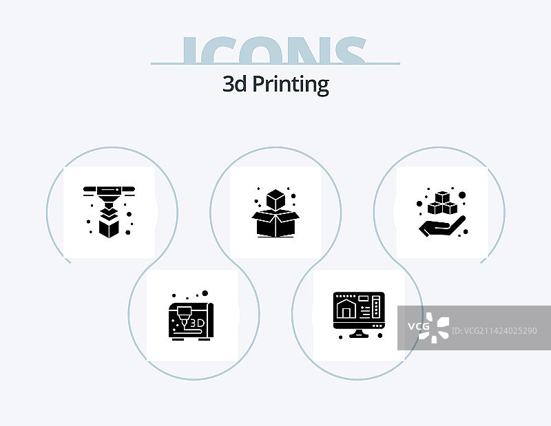 3D打印字形图标包5图标设计图片素材