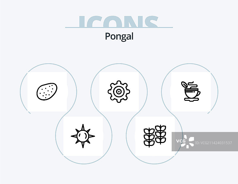 庞格尔节线条图标包5图标设计吉萨洒红节图片素材