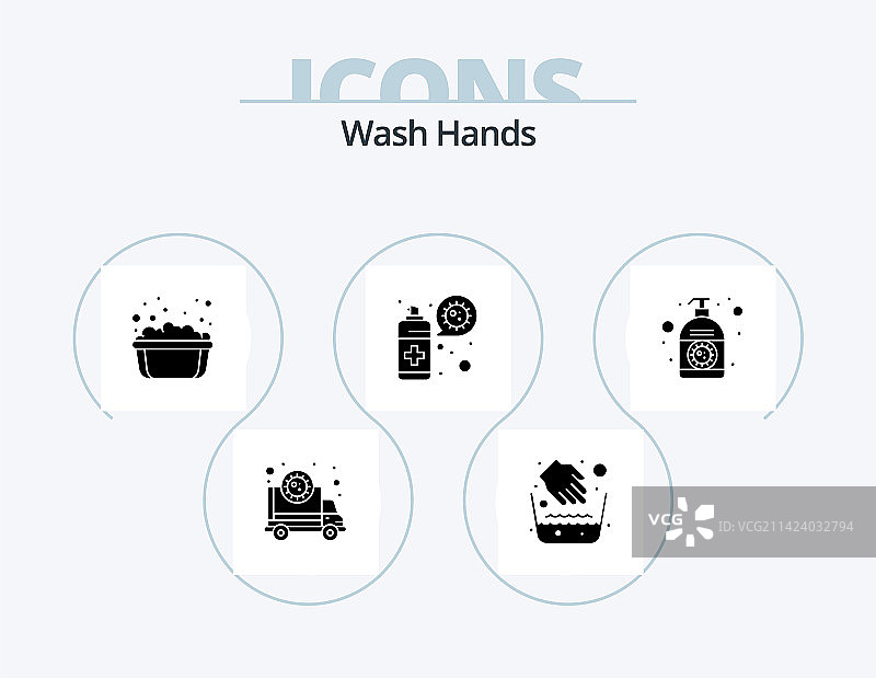 洗手字形图标包 5 图标设计乳液图片素材