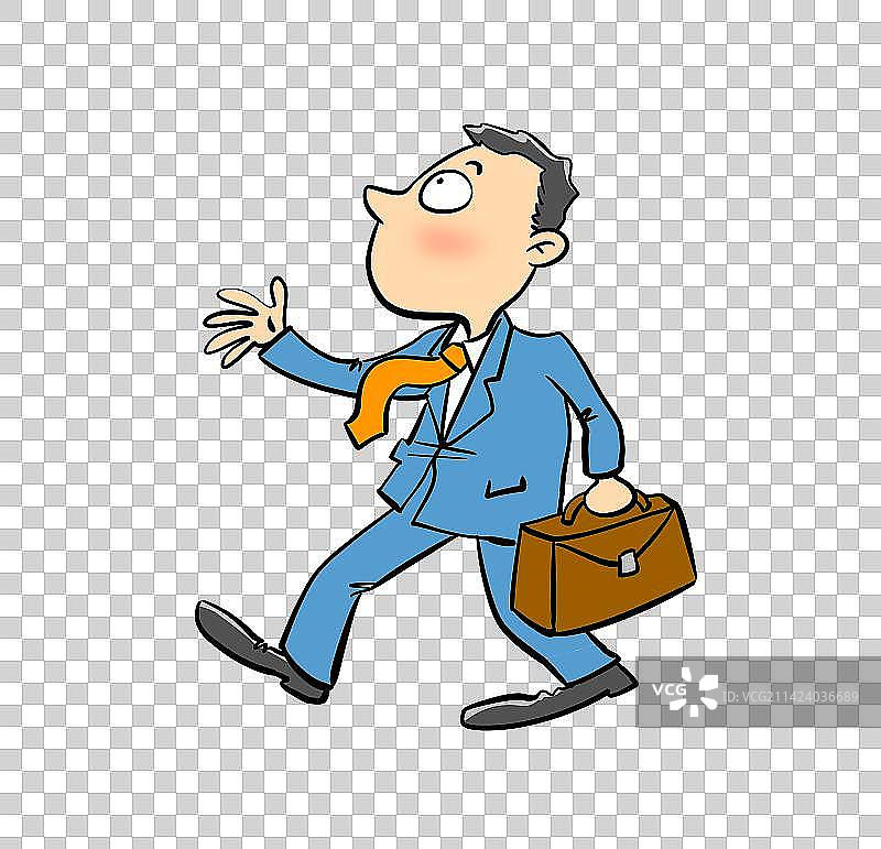 大步向前走的上班族图片素材