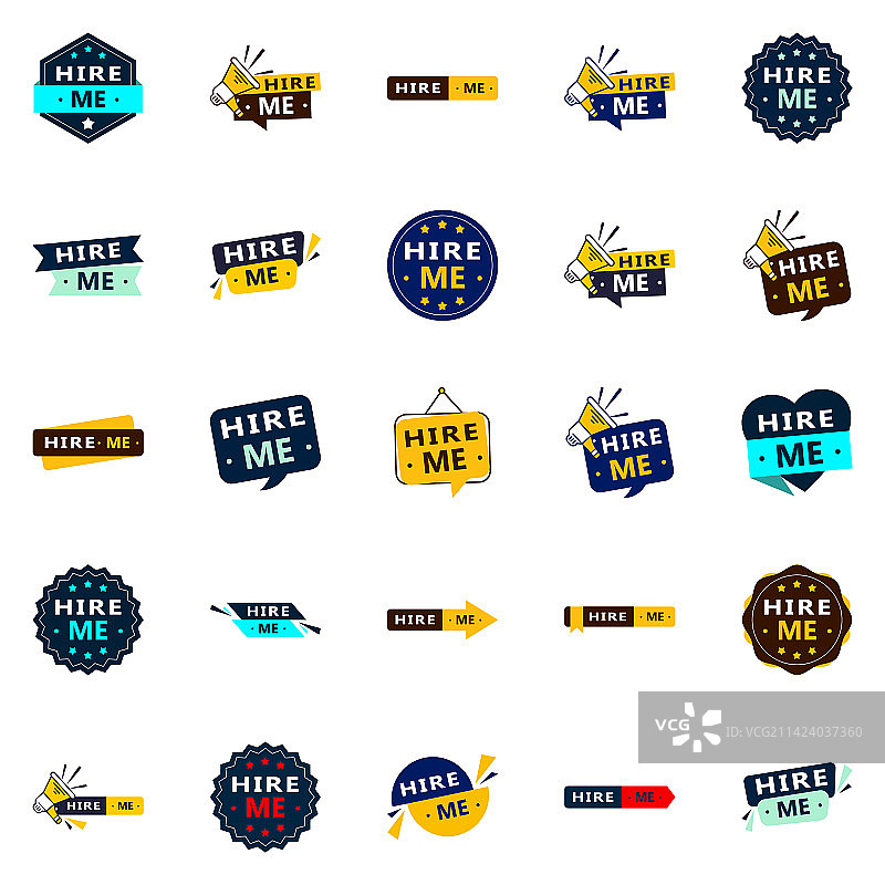 使用我们的25个雇佣我宣传单来发表声明图片素材