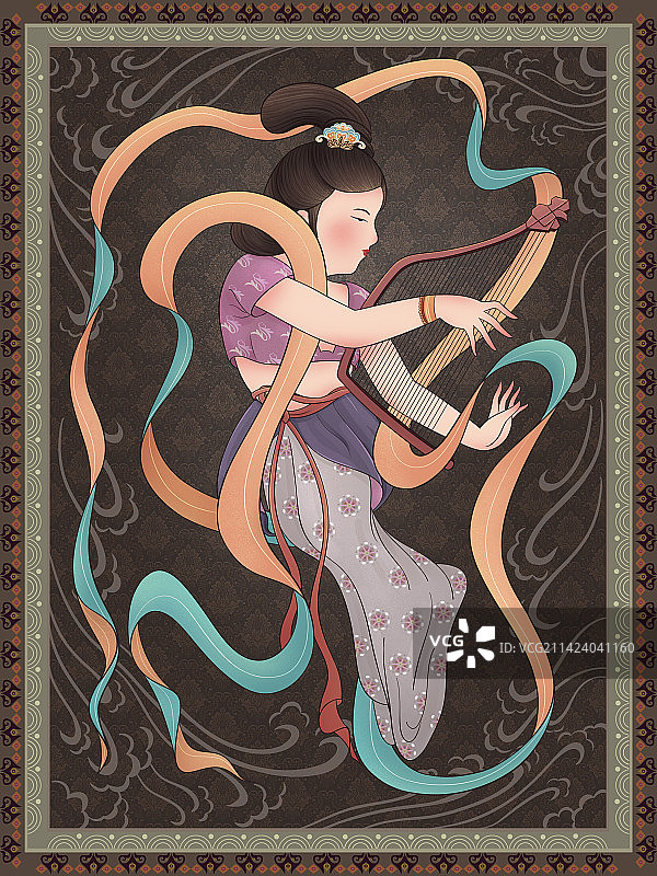 飞天仕女图图片素材