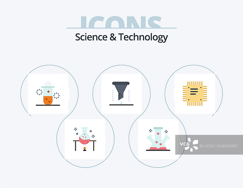 扁平风格科技图标包5图片素材