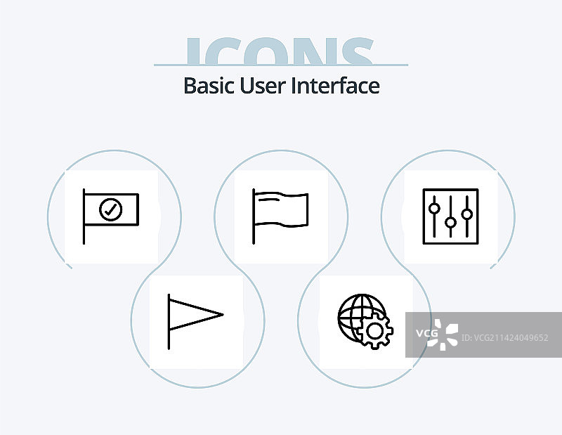 基础线条图标包5-互联网聊天设计图片素材