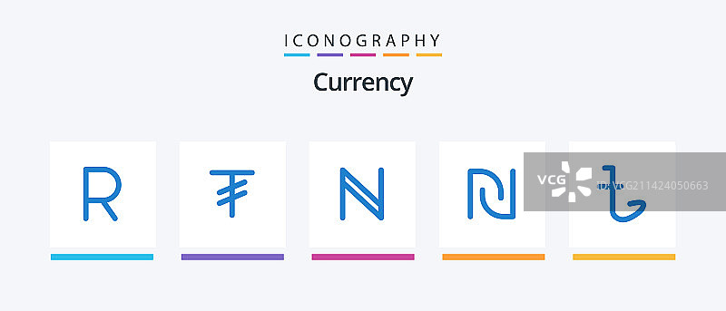 蓝色货币图标包，含塔卡币图片素材