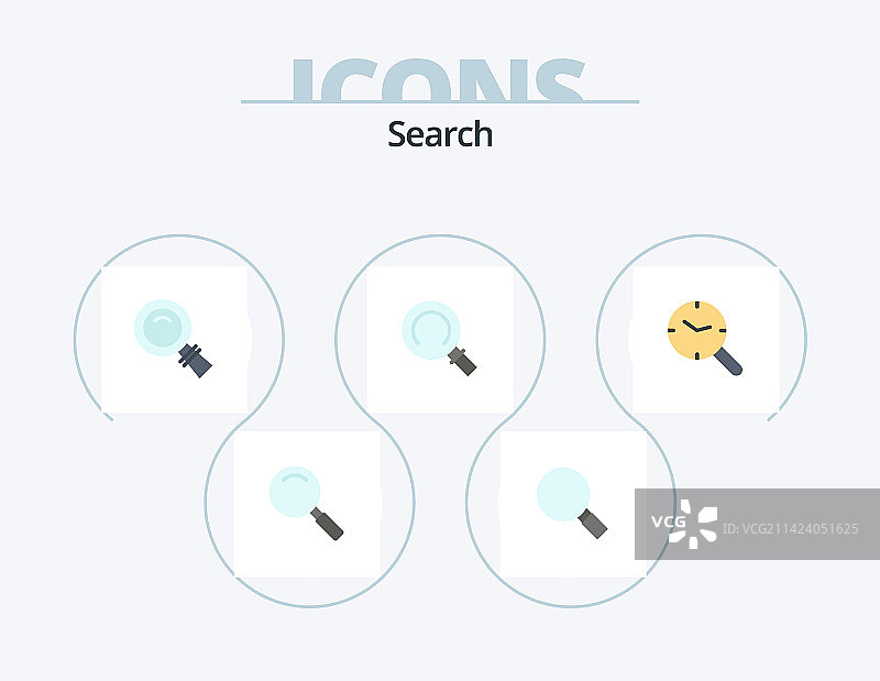搜索扁平图标包5图标设计研究图片素材