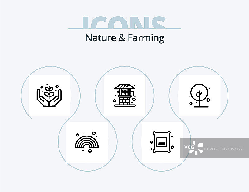 自然农业线性图标包5图片素材