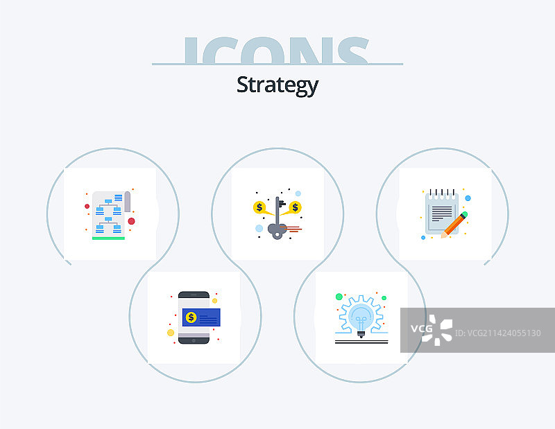 策略扁平图标包5，图标设计订单图片素材
