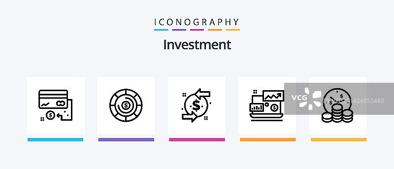 投资线条图标包，包含创业元素图片素材