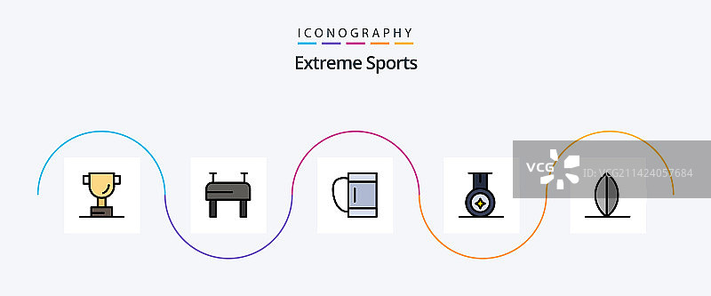 包含的运动线条填充5图标包图片素材