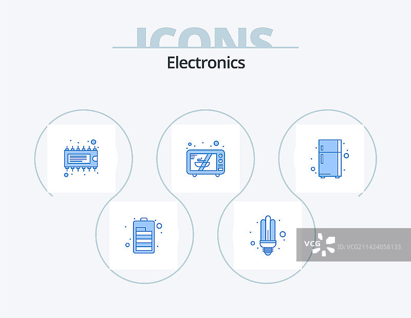 电子蓝色图标包5图标设计冰箱图片素材