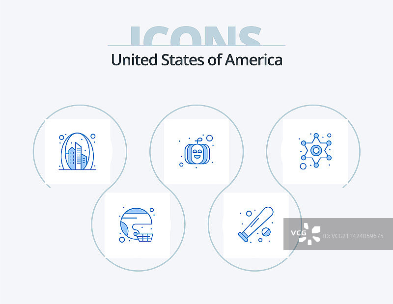 美国蓝色图标包5：南瓜与蝙蝠设计图片素材