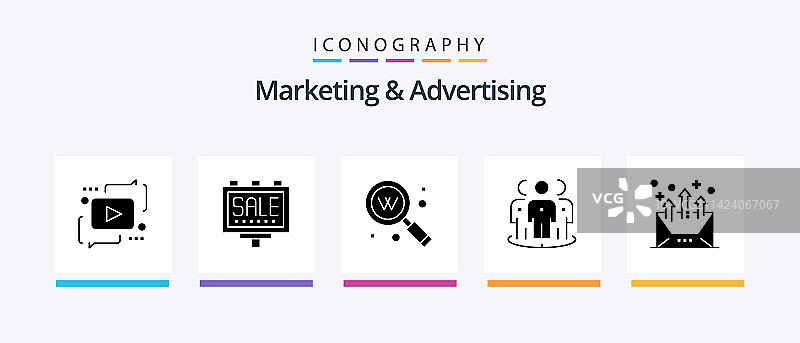 营销和广告字形5图标包图片素材