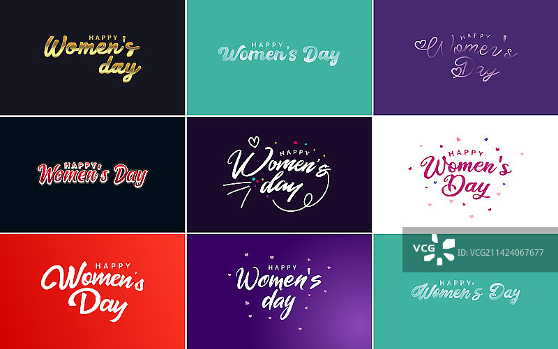 国际妇女节快乐标志合集图片素材