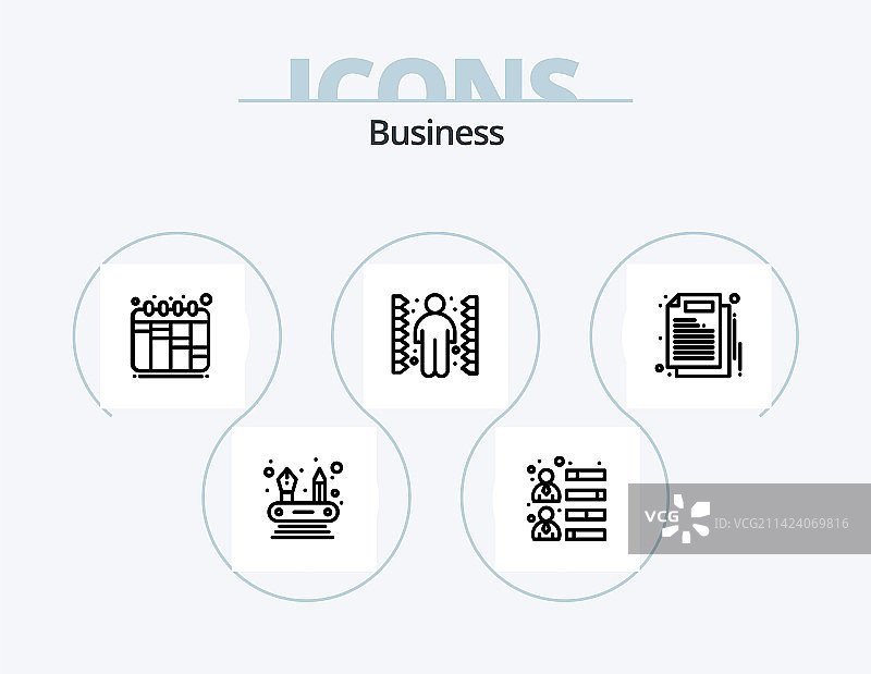 商业线条图标包5图标设计流程图片素材