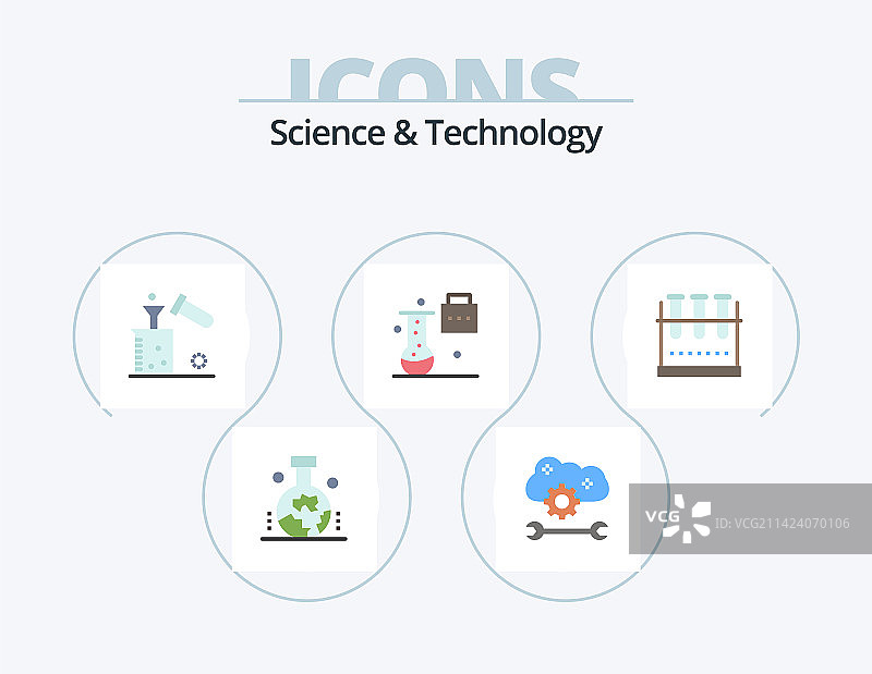 扁平风格科技图标包5图片素材