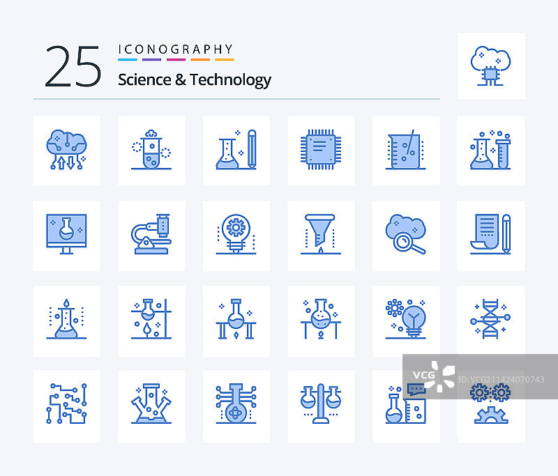 科技蓝色图标合集（25个）图片素材