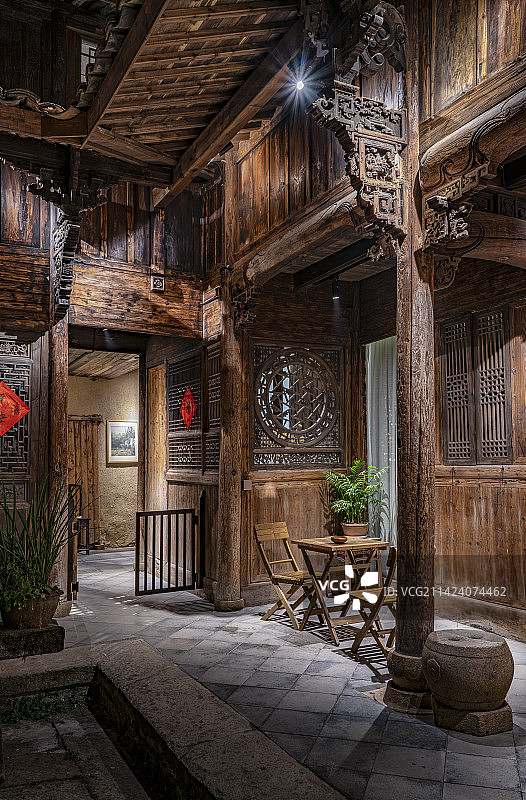 松阳杨家堂村老屋内景图片素材