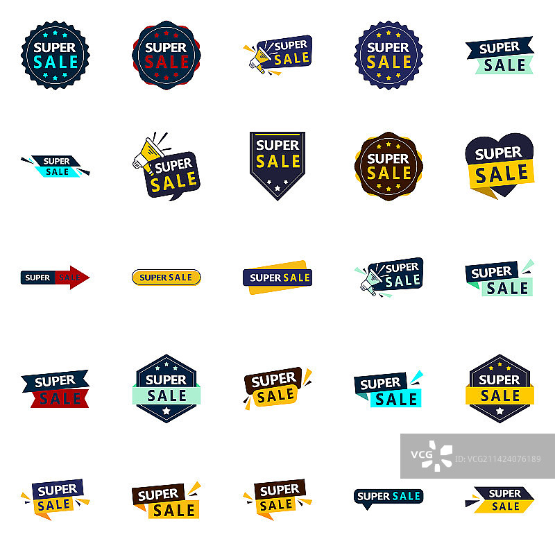 25个高品质超级促销图形元素图片素材