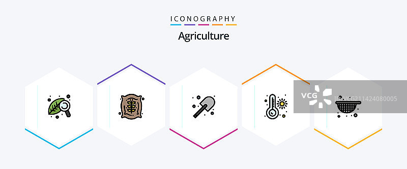 农业25个填充图标包图片素材