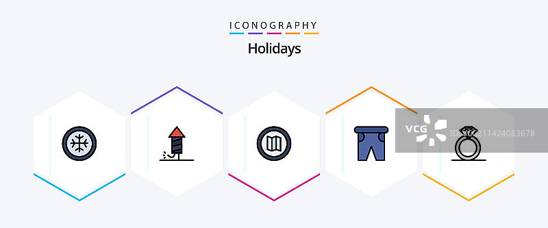 假日戒指填充线条图标包25图片素材