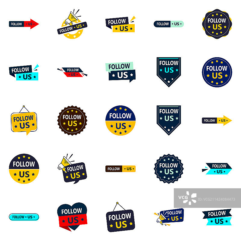 25款精美Twitter关注我们banner图片素材