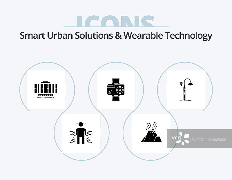 智能城市解决方案和可穿戴技术图片素材