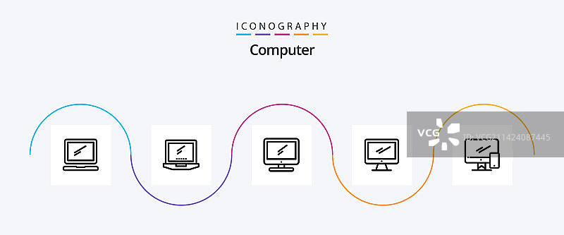 电脑显示器PC图标合集图片素材