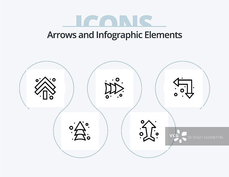 箭头线条图标包5图标设计左图片素材