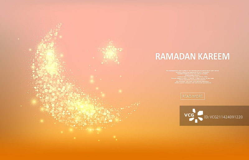 抽象阿拉伯月亮与星星图片素材