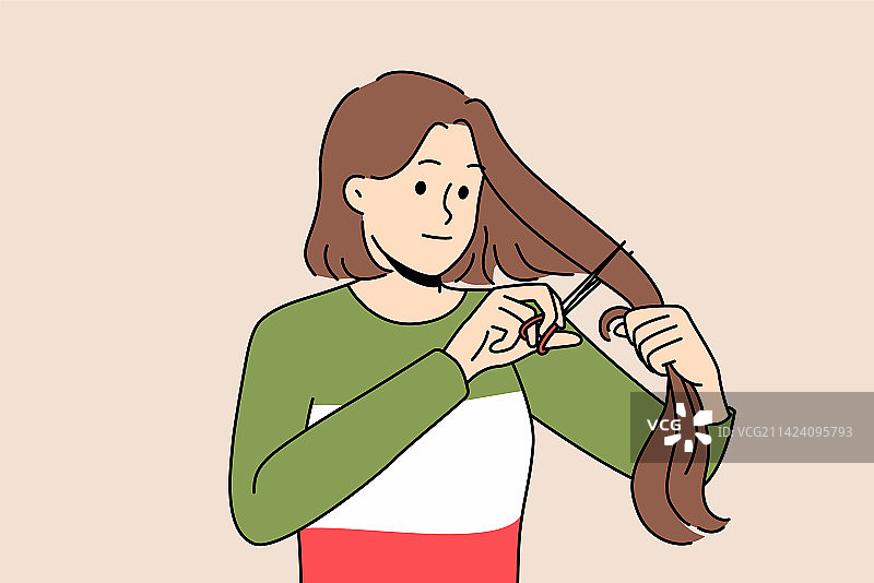 女人和伊朗女性一起理发图片素材