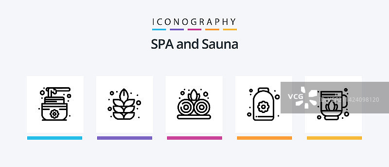 莲花阴阳桑拿线条图标图片素材