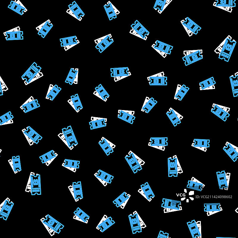 公交车票线性图标无缝图案图片素材