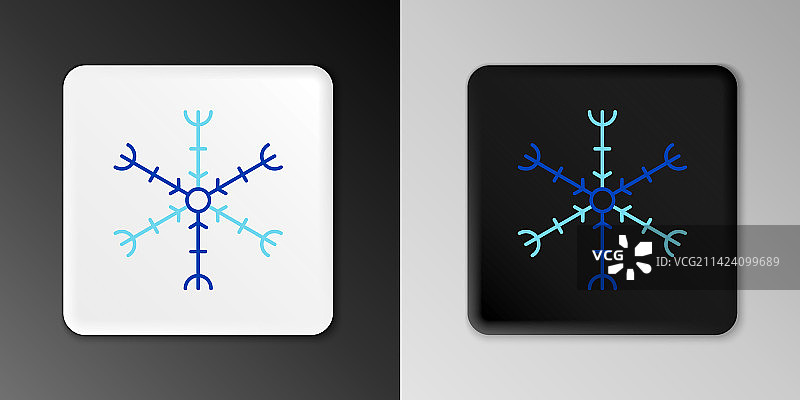 灰色背景隔离的线条雪花图标图片素材