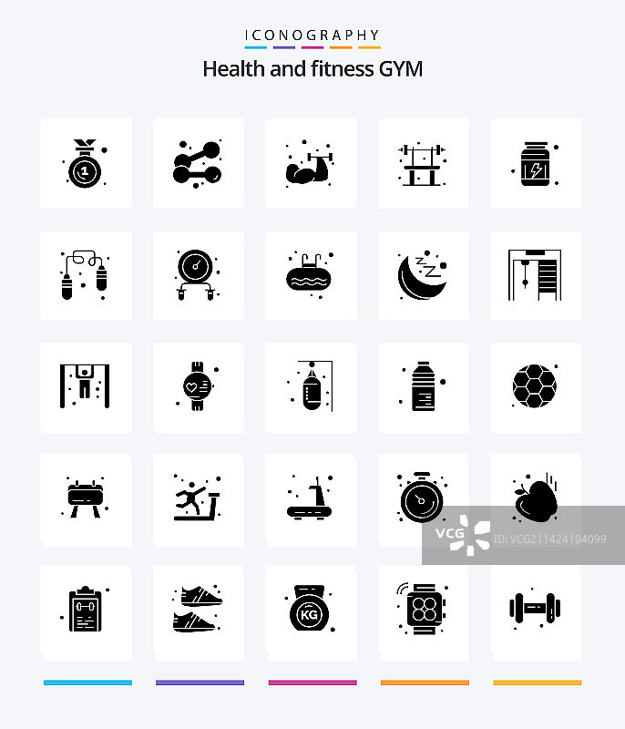 创意健身房黑色图标包图片素材