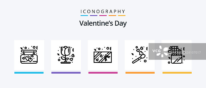 情人节线性图标合集，含标签图片素材