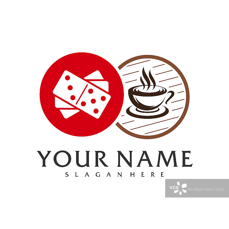 咖啡多米诺标志模板创意图片素材