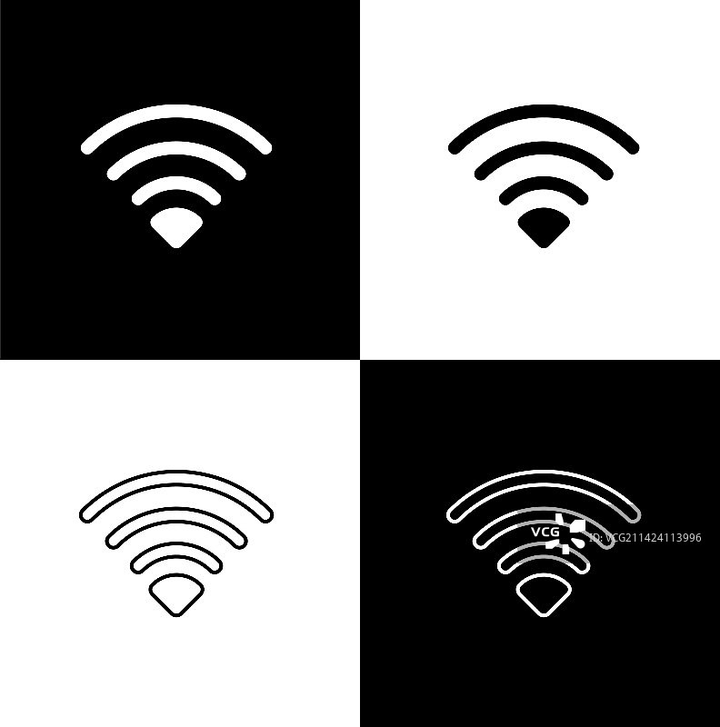 Wi-Fi无线网络符号图标合集图片素材