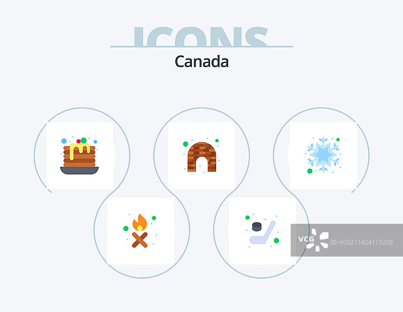 加拿大扁平图标包5，图标设计雪地酒店图片素材