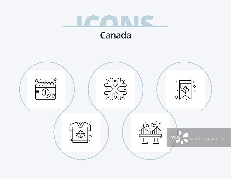 加拿大线条图标包5之图标设计：邀请函图片素材