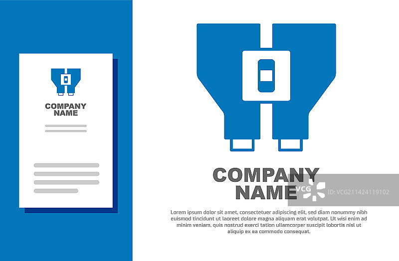 蓝色双筒望远镜图标图片素材