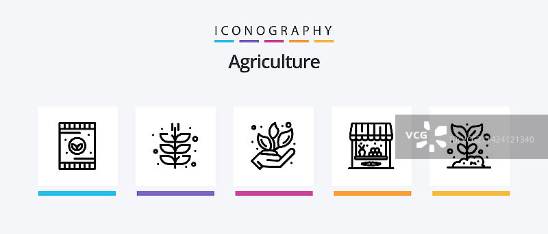 包含土壤的农业线条5图标包图片素材