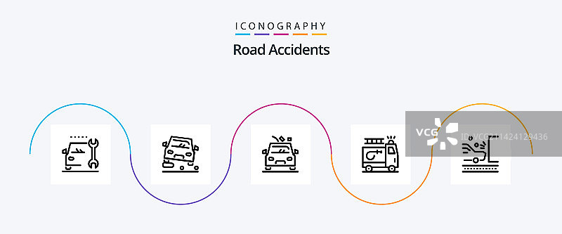 道路交通事故图标图片素材