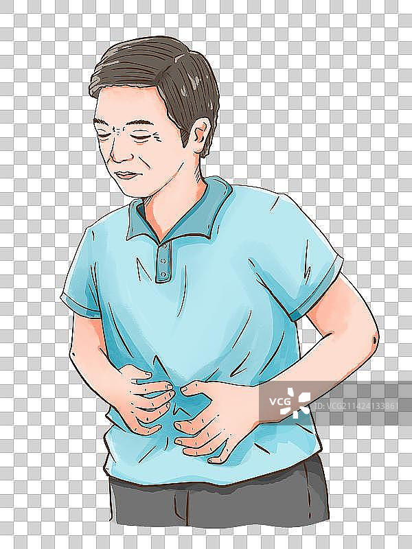 内脏疼生病表情痛苦的男人图片素材