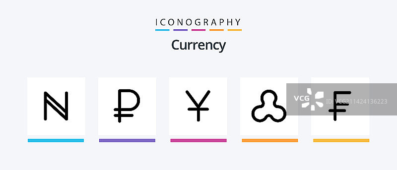 货币线性填充5图标包图片素材