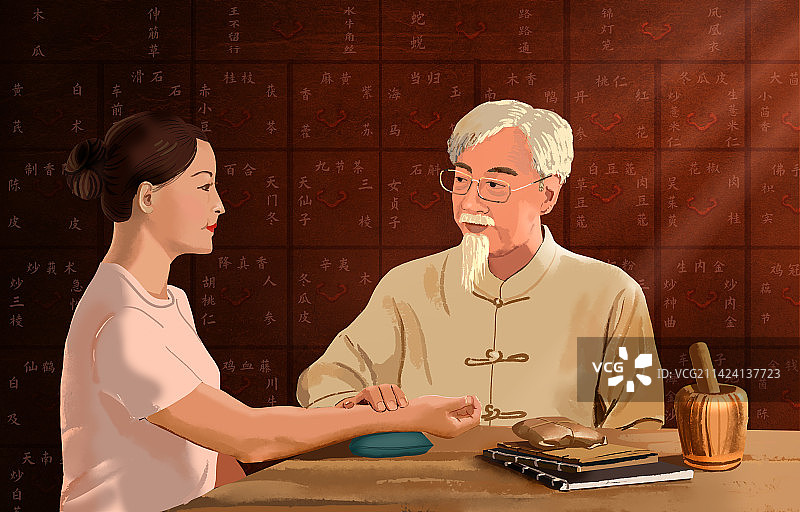 老中医坐诊图片素材